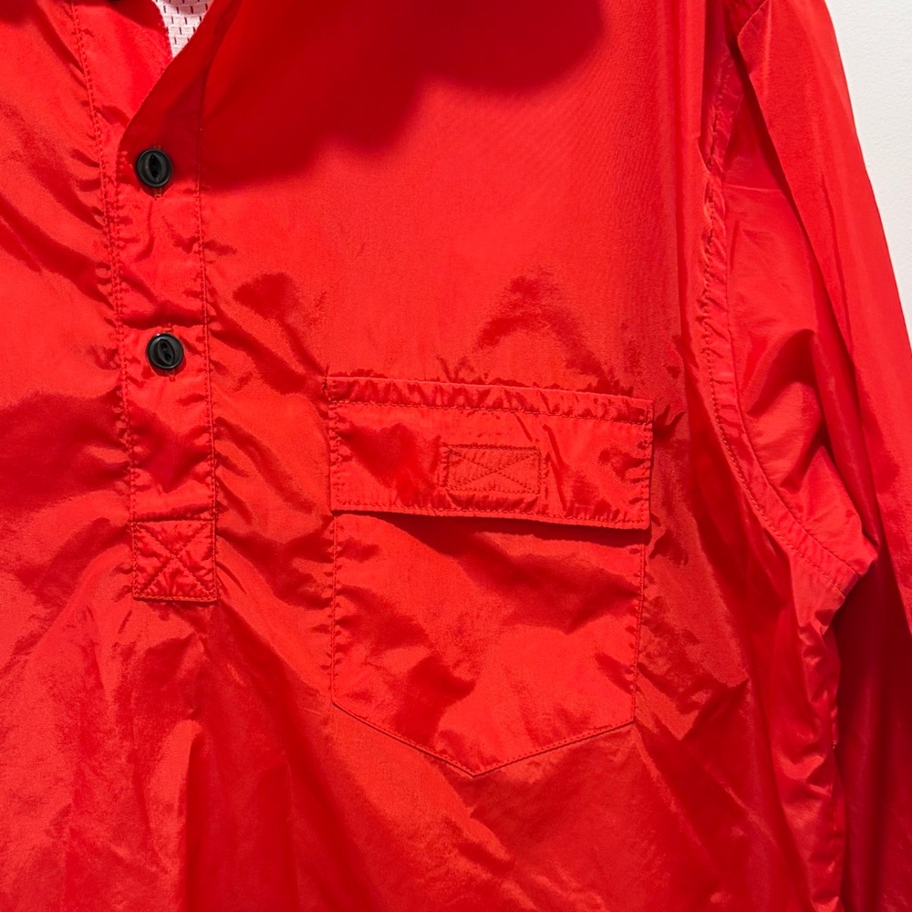 J.Crew Bright Red pullover nylon jacket - Picture 3 of 4